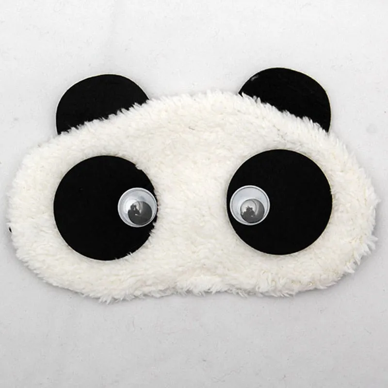 Panda Sleeping Eye Mask Nap Eye Shade Cartoon Blindfold Sleep Eyes Cover Sleeping Travel Rest Patch Blinder