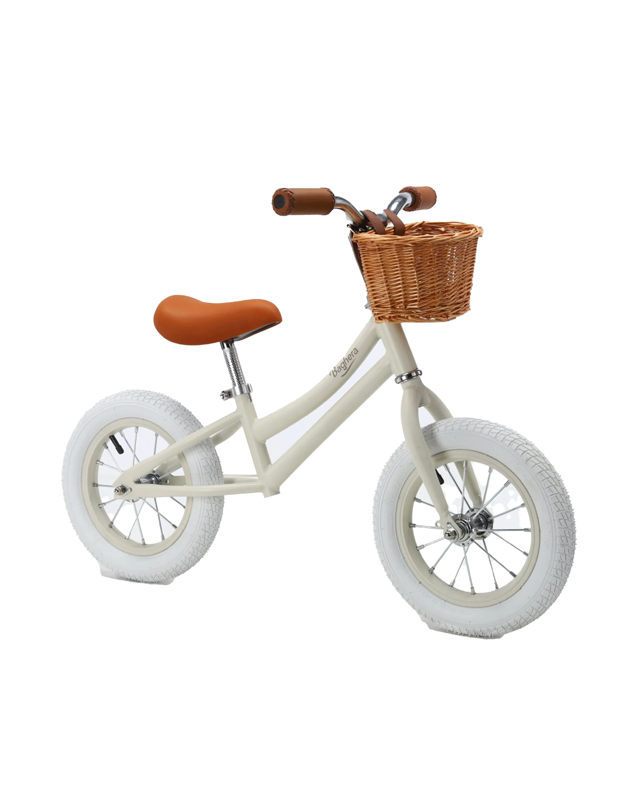 Ride-On Balance Bike Ivory White   Helmet