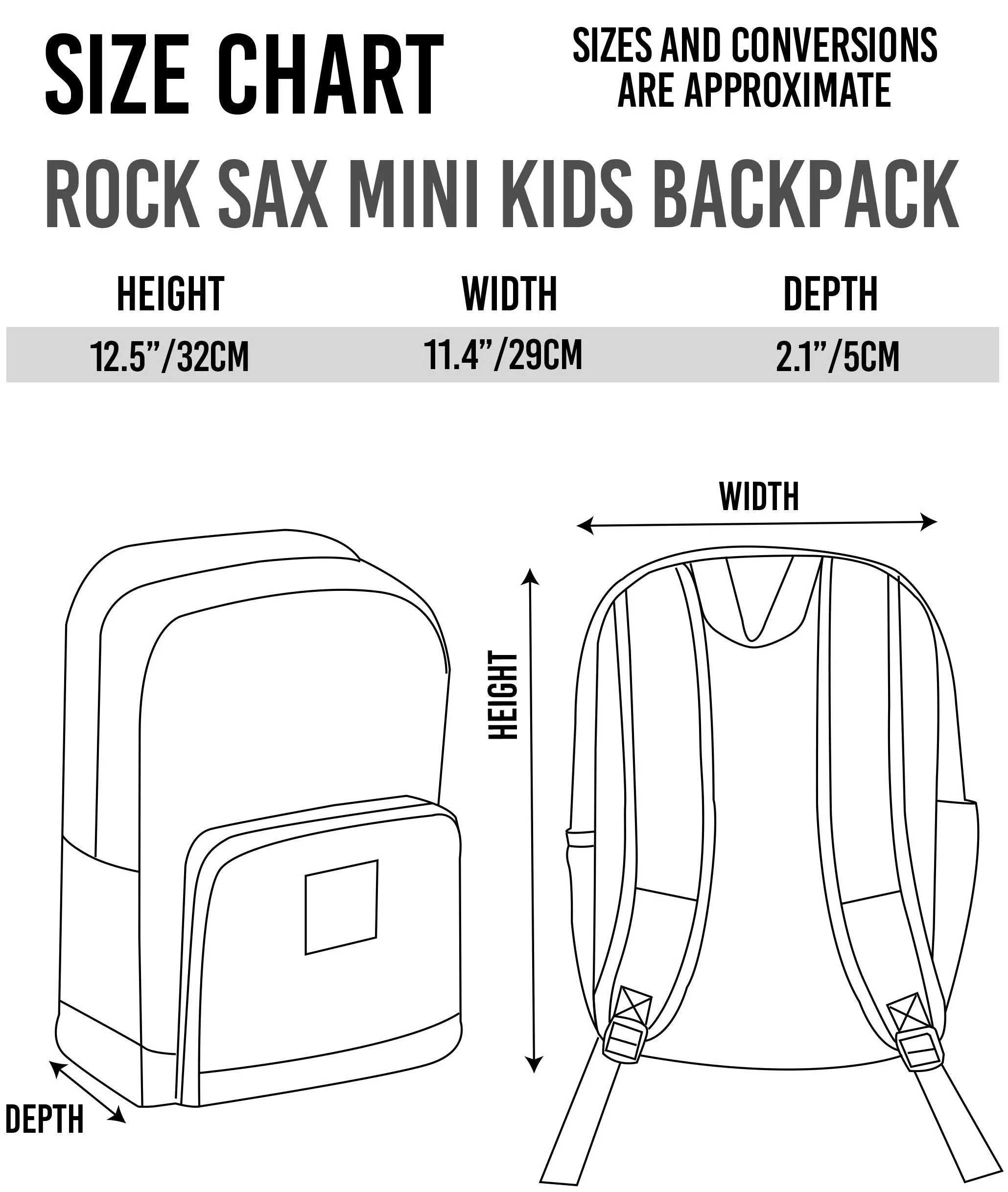 Rock Sax Metallica Green Logo Print Kids Backpack