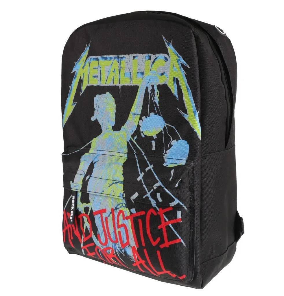 Rock Sax Metallica Justice For All Black Backpack Band Bag