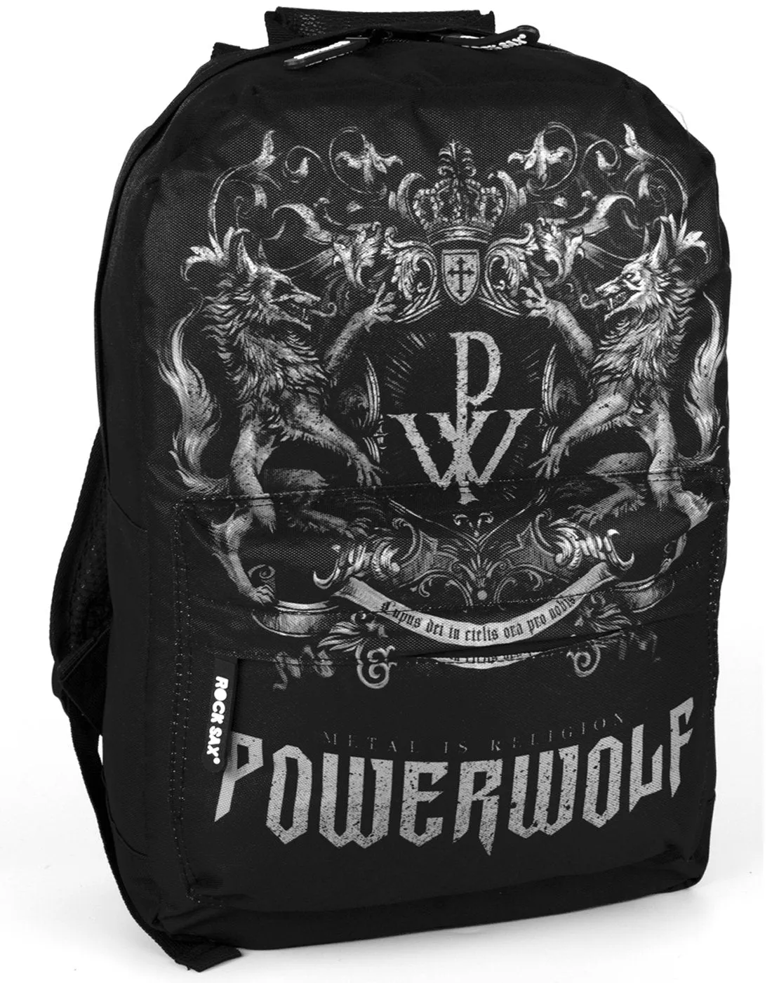 Rock Sax Powerwolf Crest Rucksack Black Backpack