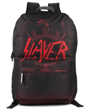 Rock Sax Slayer Red Logo Print Eagle Backpack