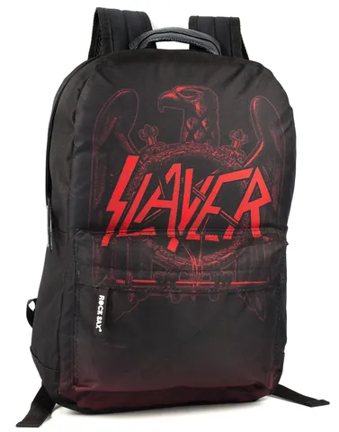 Rock Sax Slayer Red Logo Print Eagle Backpack