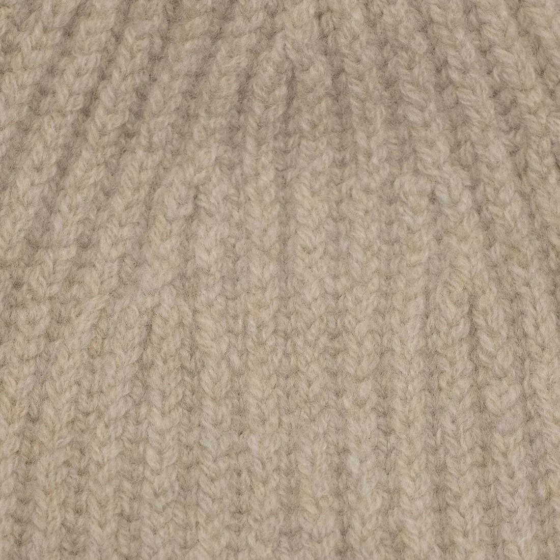 Sabbia light beige classic ribbed fisherman merino wool hat (restock)