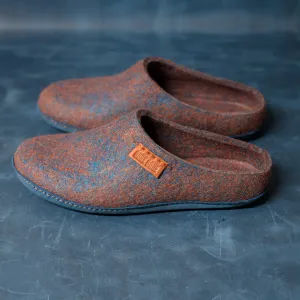 Semi-enclosed heel men's slippers - Rusted Metal