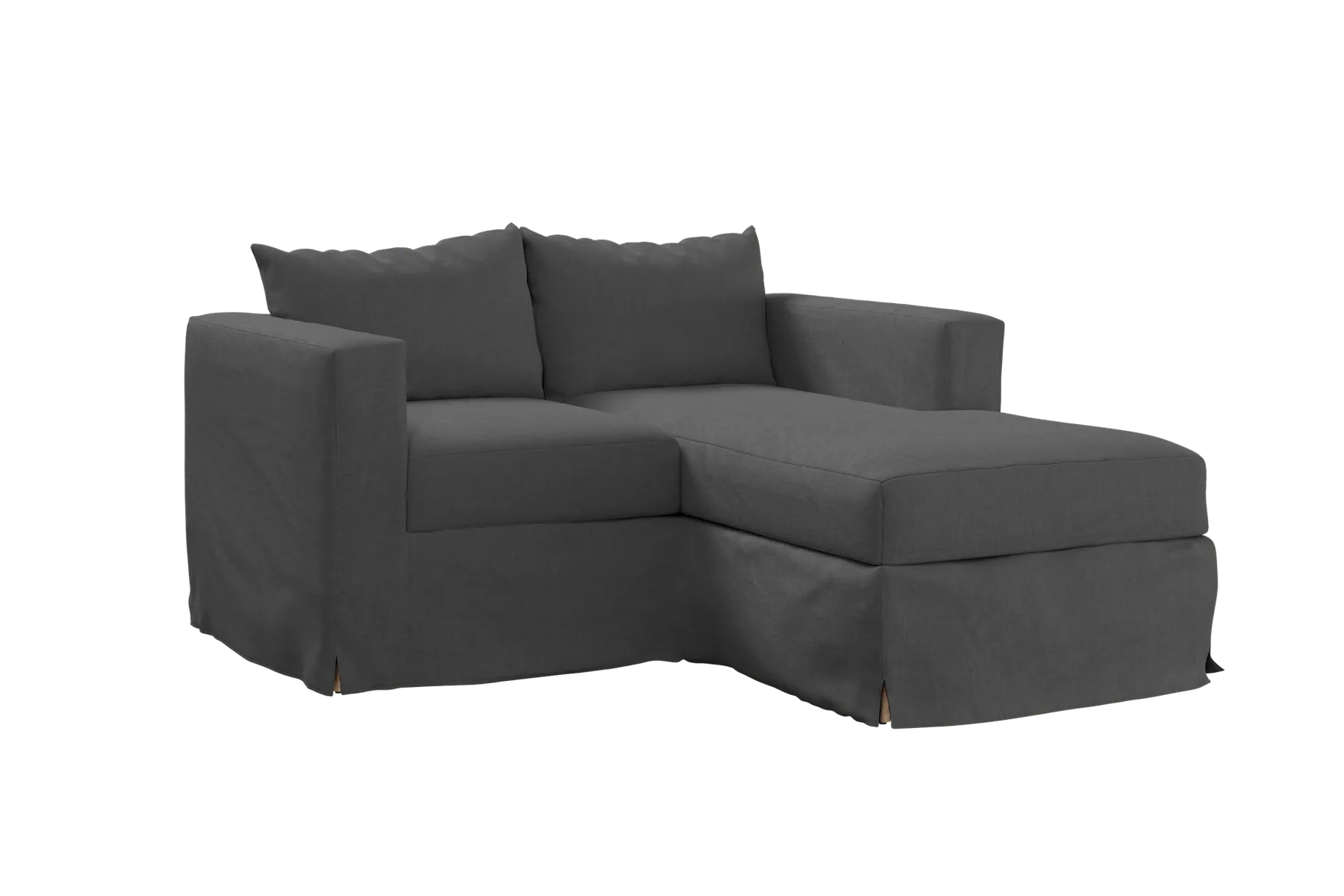 Slipcover: The Essential Loveseat Sectional in Hemp