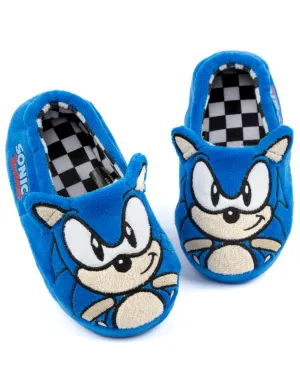 Sonic The Hedgehog Face 3D Ears Kid's Character Slipper - Blue