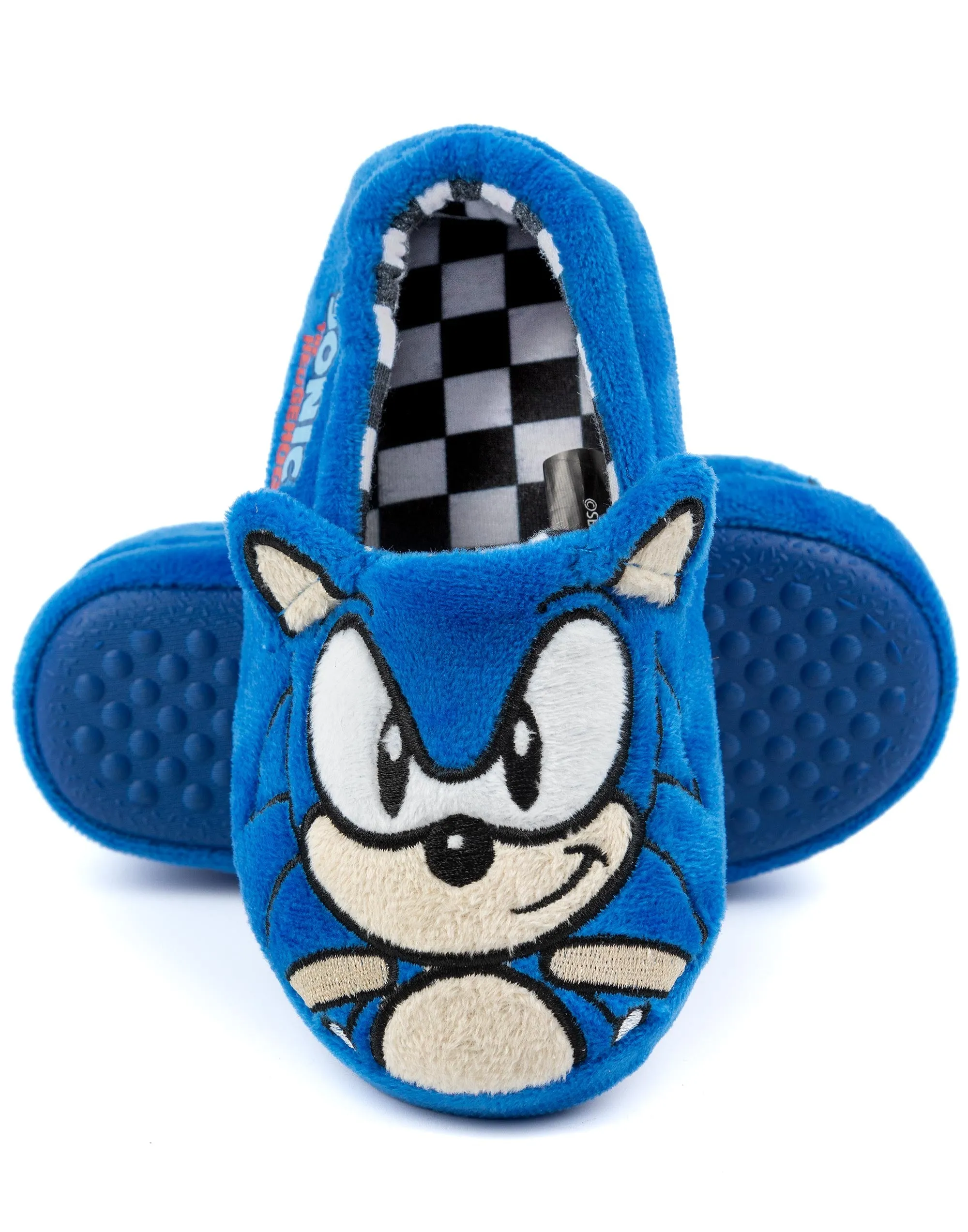 Sonic The Hedgehog Face 3D Ears Kid's Character Slipper - Blue