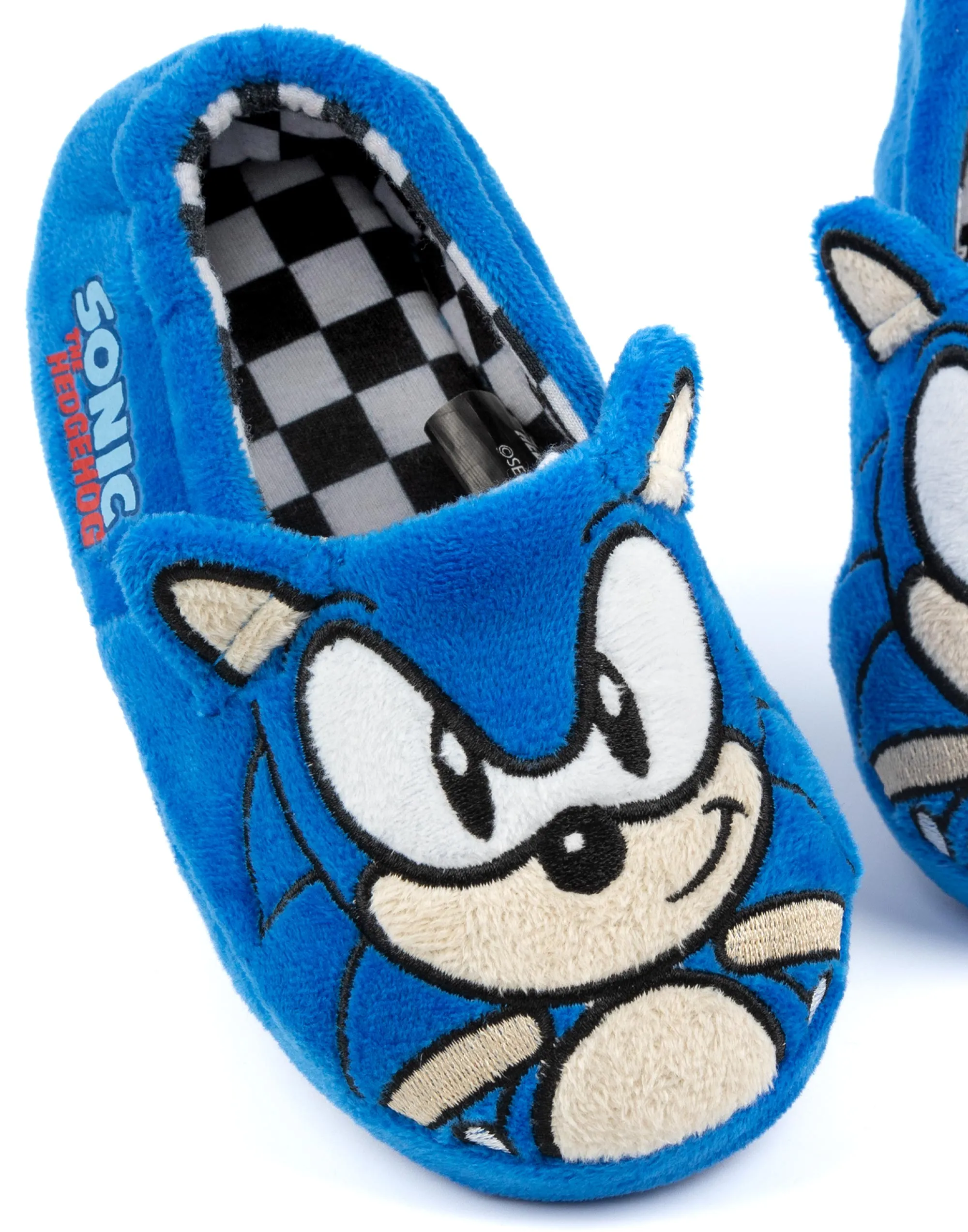 Sonic The Hedgehog Face 3D Ears Kid's Character Slipper - Blue