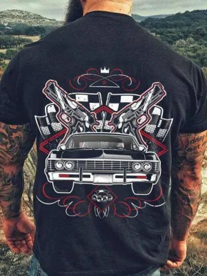 Speeding Gunner Muscle Car T-Shirt