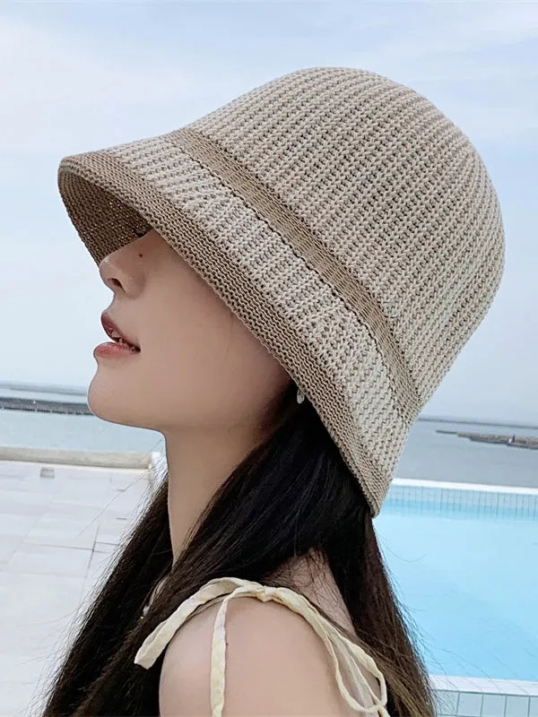 Sun-Protection Contrast Color Woven Fisherman Hat Hats&Caps