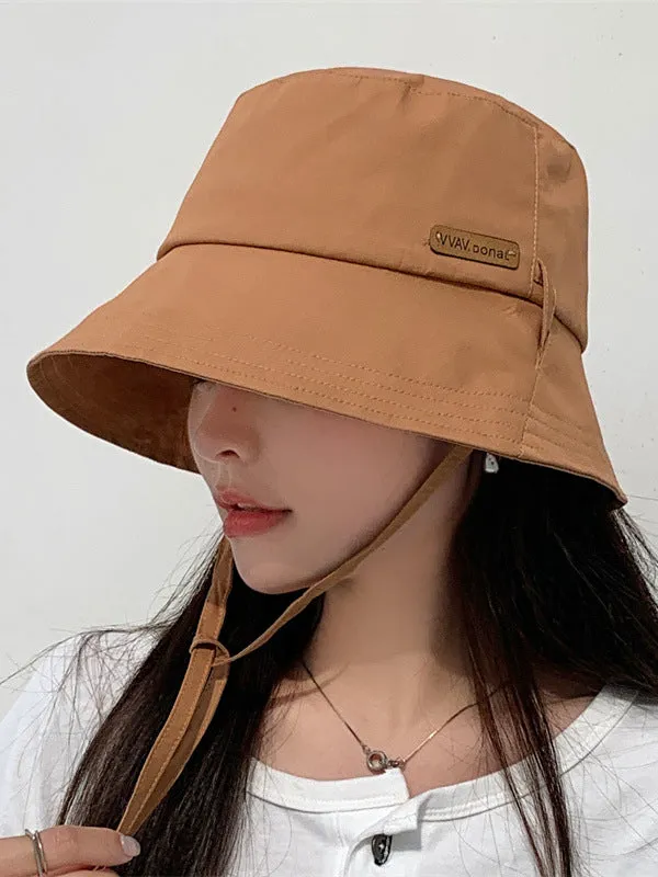 Sun-Protection Lace-Up Wide Side Fisherman Hat Hats&Caps