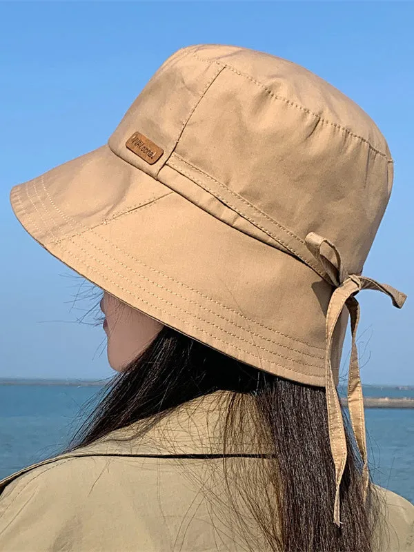 Sun-Protection Lace-Up Wide Side Fisherman Hat Hats&Caps