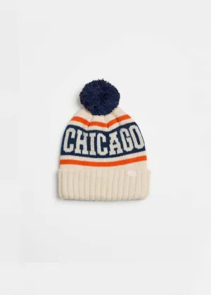 Toddler Chicago Varsity Beanie - Orange & Navy