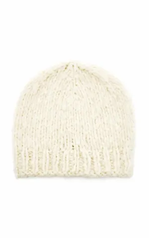 Townes Knit Hat in Ivory Welfat Cashmere