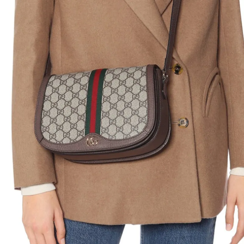 (WMNS) GUCCI Ophidia GG Canvas Shoulder Bag Beige 601044-96IWB-8745